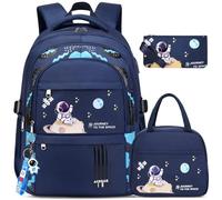 ACESAK Backpack for Boys - Kids Backpack with Lunch Bag - Bookbag Set for Kids Boys Girls Teens Elementary Middle School, Blue, L, Daypack Backpacks