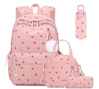 ACESAK Backpack for Girls, Pink Strawberry, L, Backpack