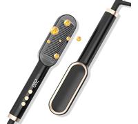 Aceshop Hair Straightener Brush, Ionic Hair Straightener Comb Hair Straightening Brush with 25s Fast Heating Ceramic PTC & 9 Temperatures Flat Iron and Hair Brush with LED Screen & Anti-Scald