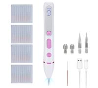 Aceshop Skin Tags Remover Pen, Professional Mole Remover Pen Kit with 9 Strength Levels 40 Replaceable Fine Needles Portable Rechargeable Spot Remover for Freckle, Nevus, Dark Spot & Small Tattoo