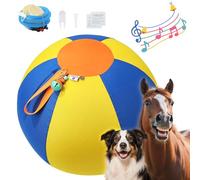 Acesolid 22 Inch Herding Ball for Dogs & Puppies with Bell, Dog Play Toy, Herding Ball for Cattle Dog, Australian Shepherd, Thickened Oxford Cover, Pump, Patch Repair Kit
