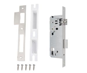 ACESOME 1Pcs Stainless Steel Mortice Lock, Door Lock for Internal Door, Single-Point Mortice Deadlock, Aluminum Mortise Locks for Aluminium,Wooden Doors (8550(with Box+Plate))
