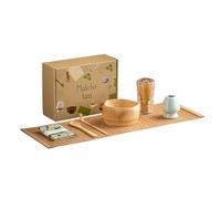 ACESOME 7 Pcs Matcha Whisk Set, Japanese Matcha Set Whisk (Chasen) and Bowl, Chasen Stand, Tea Spoon, Chashaku, Mat, Chakin (Tea Cloth), Macha Whisk Set for Tea Lovers, Matcha Making kit (Wood)