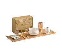 ACESOME 7 Pcs Matcha Whisk Set, Japanese Matcha Set Whisk (Chasen) and Bowl, Chasen Stand, Tea Spoon, Chashaku, Mat, Chakin (Tea Cloth), Macha Whisk Set for Tea Lovers, Matcha Making kit (White)