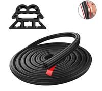 ACESOME Car Door Seal, Weather Stripping Triple Layer, Self-Adhesive Rubber Sealing Strip, Pyramid-Shape Car Sound Deadening Seal, Universal Auto Door Seal Stripping for Window, Cover Trunk (10M)
