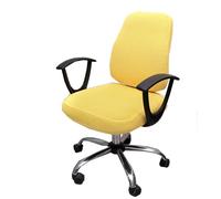 ACESOME Computer Chair Cover, Office Chair Covers, Protective Stretchable Desk Chair Cover, Removable Washable Universal Armchair Cover Slipcover Seat Cover Protector (Yellow)