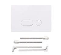 ACESOME Dual Toilet Flush Button Plate, ABS Flush Plate Kits Replacement, Compatible with Geberit Sigma 01, Sigma10, Sigma20, Sigma21, Sigma30, Sigma50, Sigma60 Toilet Cistern Flush Plate (White)