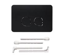 ACESOME Dual Toilet Flush Button Plate, Flush Plate Kits Replacement, Compatible with Geberit Sigma 01, Sigma10, Sigma20, Sigma21, Sigma30, Sigma50, Sigma60 Toilet Cistern Flush Plate (Black)