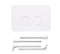 ACESOME Dual Toilet Flush Button Plate, Flush Plate Kits Replacement, Compatible with Geberit Sigma 01, Sigma10, Sigma20, Sigma21, Sigma30, Sigma50, Sigma60 Toilet Cistern Flush Plate (White)