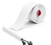 ACESOME Floor Cable Cover, PVC Wire Cover for Floor Wire, 38mm x 3m Covers Self-Adhesive Durable Cord Protector Strip to Hide Wires, Low Profile Cable Hider for Home Office, Garage, White