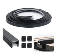 ACESOME LED Strip Light Diffuser for Wood Slat Acoustic Panels, 3m/5m Flexible Silicone Cover, Led Strip Channel Seamless Slat Wall Lighting, No-Glue Press-Fit Serrated Design Black (3m 12mm x 12mm)