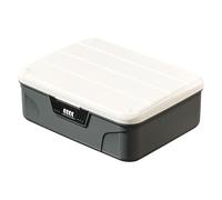 ACESOME Lockable Medicine Box, Child-Resistant Combination Lock Box with Partition, Lockable Container for Refrigerator, Food Safe Locking Box, Tablet Phone (Gray, 33x26x12 cm)