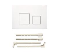 ACESOME Push Plate Toilet Cistern Replacement Parts, Flush Plate Fit for sigma01 sigma10 sigma20 sigma21 sigma30 sigma50 sigma60, ABS Dual Flush Plate Compatible with geberit with Button (White)