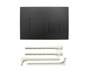 ACESOME Push Plate Toilet Cistern Replacement Parts, Flush Plate Fit for sigma01 sigma10 sigma20 sigma21 sigma30 sigma50, ABS Dual Flush Plate Compatible with geberit with Button (Black)