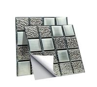 ACESOME Self Adhesive Wall Tile Stickers, PVC 10 x10cm Mosaic Wall Tiles Stick, Waterproof Peel and Stick on Wall Tiles, Decor for Kitchen Bathroom Fireplace Surround Walls Living Room (20, MSC080)