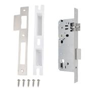 ACESOME Stainless Steel Mortice Lock, 65mm/ 2.56in Door Lock for Internal Door, Single-Point Mortice Deadlock, Aluminum Mortise Locks for Aluminium,Wooden Doors, with Box+Plate