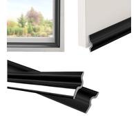 ACESOME T Shape Window Draft Excluder, Insulation Foam Tape Door & Window Seal Strip, Soundproof and Waterproof Draft Blocker for Sash Windows, Doors (Black, 5m)