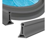 ACESOME Wet Room Floor Barrier, Silicone Rubber Shower Tray Sealing Strip, 2M Shower Splash Guard, Self-Adhesive Shower Water Barrier for Kitchen Sink, Bathroom Floor (Gray, 5 cm x 3 cm (HxW)