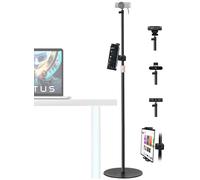 AceTaken 63'' Webcam-Floor-Stand with Tablet Phone Holder Compatible with Logitech C920 MX-Brio C922 C930 C925e C615 StreamCam Brio 4K Webcams for Microsoft Teams, Zoom, Google Meet GameChat