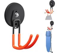 AceTaken Ironing Board Magnetic Hanger Hook, Magnetic Mount Ironing Board Holder, Ironing Board Magnetic Rack for Laundry Rooms, Utility Rooms, Closets, Garage,Basement Hanging Ironing Board (2)