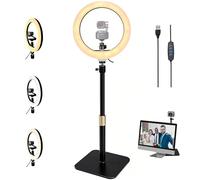Acetaken Meet-2 Tabletop Webcam Light Stand,10'' Ring Light with Webcam-Holder Compatible with OBSBOT Meet 2 SE/Tiny-3, 3 Lite/Tiny 2,2 Lite/Tiny SE/Tail 2 Air Webcams