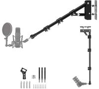 Acetaken Microphone-Ceiling-Mount,Telescoping Mic Wall-Stand Boom Arm Holder compatible with RØDE PodMic NT1 NT-USB Microphones Podcasting Gaming and Voice Recording
