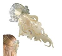 Acetate Claw Clip - Acetate Claw Hair Clip - Jellyfish Shape Hairpin, Sea Theme Accessory | Strong Hold Clips Set, Durable Fashion Hairpins For Wives Students Ladies School Dance Fixing Wedding Family