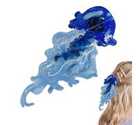 Acetate Claw Clip Cute, Jellyfish Shape Hair Jaw Barrettes, Sea Theme Strong Hold Hairpins for Wives Students Ladies School Dance Fixing Wedding Family Photo Sessions