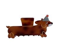 Acetate Claw Clip - Hair Clips with Strong Hold Hair Claws Cute Hair Clip for Dachshund Dogs | Alligator Hair Clips for Women and Girls, Trendy Hair Accessories, Hair Claws for Al