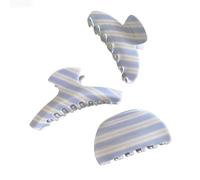 Acetate Hair Claw Clips Multipack Durable Strong Grip Clips for Thick Hair Elegant Checker and Striped Design