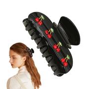 Acetate Hair Clips - Cherry Acrylic Claw Grip, Stylish Thick Hair Accessory | Fashion Secure Daily Styling Tool For Women Girls Comfort Strong Hold Design Luxe Radiant Edge Glow