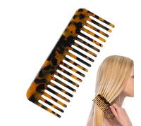 Acetate Hair Comb, Detangling Hair Comb for Travel Bag Antistatic Marbled | Hand-Polished Wide Tooth Comb Cut To Curly Wavy Hair