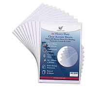 Acetate Sheets Clear Heavy Duty Acetate Sheet 240 Micron Extra Thick Plastic PVC Sheets Transparent Cover Clear Plastic Sheeting for Protective Binding Covers Etching Stencils Crafts (A4-100 Sheets)