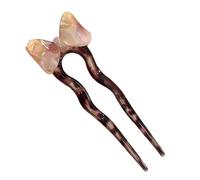 Acetate Ushaped Hair Pin French Geometric Bowknot Hairpin Barrettes NonSlip Chopstick Hair Stick for Women Hair Styling