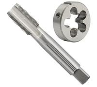 Aceteel 1"-14 UNF Tap and Die Set, 1" x 14 UNF Right Hand HSS Machine Thread Tap and 1" x 14 UNF Alloy Tool Steel Round Die