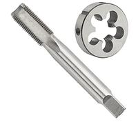 Aceteel 1/2"-32 UN Tap and Die Set, 1/2 x 32 UN Right Hand HSS Machine Thread Tap and 1/2 x 32 UN Alloy Tool Steel Round Die