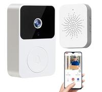 ACETEND 1080P Smart Video Doorbell Camera,2-Way Audio,Night Vision,Rechargeable Battery,2.4G WiFi Only Indoor Outdoor Surveillance (With Receiver)
