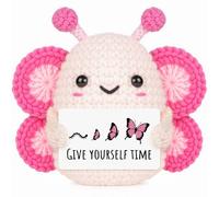 AceThrills Butterfly Gifts for Women, Give Yourself Time-Positive Emotional Support Crochet Gifts for Friends, Coworkers, Girls, Sister, New Parents on Birthday Christmas, Valentines, Mother's Day