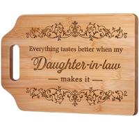 AceThrills Daughter in Law Gifts from Mother in Law - Engraved Bamboo Cutting Board - Gifts for Daughter in Law Gifts, Daughter in Law Birthday Gifts