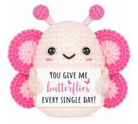 AceThrills Gifts for Her Him, Birthday Christmas Valentine's Day Gifts for Boyfriend Girlfriend, Wife, Husband, Couple, Romantic Wedding I Love You Handmade Crochet Butterfly