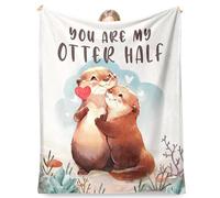 AceThrills Mothers Day Birthday Gifts for Wife Girlfriend, Mothers Day Blanket Gift for Wife from Husband Kids, Romantic Gifts for Her, Anniversary Otter Gifts for Women - 50" × 60" Otter Blanket
