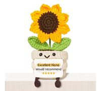 AceThrills Nana Gifts for Birthday, for Nana from Grandkids, Unique Present on Thanksgiving Christmas - Sunflower Crochet with Message Card