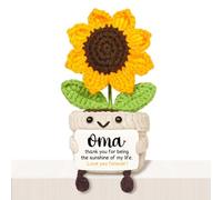 AceThrills Oma Gifts - Handmade Crochet Funny Cute Sunflower