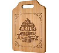 AceThrills Sister Birthday Gifts for Sister Gifts - Engraved Cutting Board 12.3"L × 8.7"W × 0.4"Th (Baking Queen)