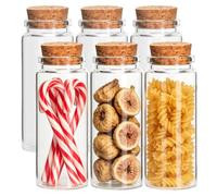 Acetiti 6 Pcs 150ml Small Glass Bottles with Cork, Empty Spell Jars