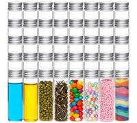 Acetiti Pack of 40 50 ml Test Tube with Screw Cap, Transparent Test Tubes with Lid, Small Glass Bottle, Test Tube for Flowers, Bath Salt, Sweets, Spices, DIY, Wedding Decoration (50 ml - 40 Pieces)