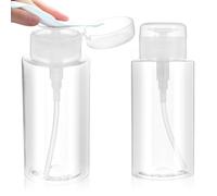 Acetone Pump Dispenser Bottle, 300ml Nail Polish Remover Pump Bottle Dispenser Clear Pump for Nail Art Varnish Remover Proof Travel Empty Liquid Container