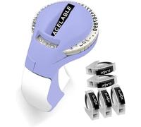 ACETONER Embossing Label Maker Machine with Tapes, Portable Retro Embossed Label Maker Writer, Mini Embosser Label Maker with 5 Black Rolls Embossing Label Tapes (Purple)