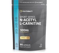 Acetyl L-Carnitine Capsules 500mg | 90 Vegan High Strength Supplements | Amino Acid | by Horbaach