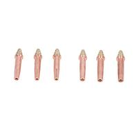 Acetylene Cutting Tips Set, Brass Copper Nozzles 6Pcs 4# - 9# Sizes - High Precision CNC Processed, Cyclone Gas Flow Design, Industrial Gas Cutting Torch